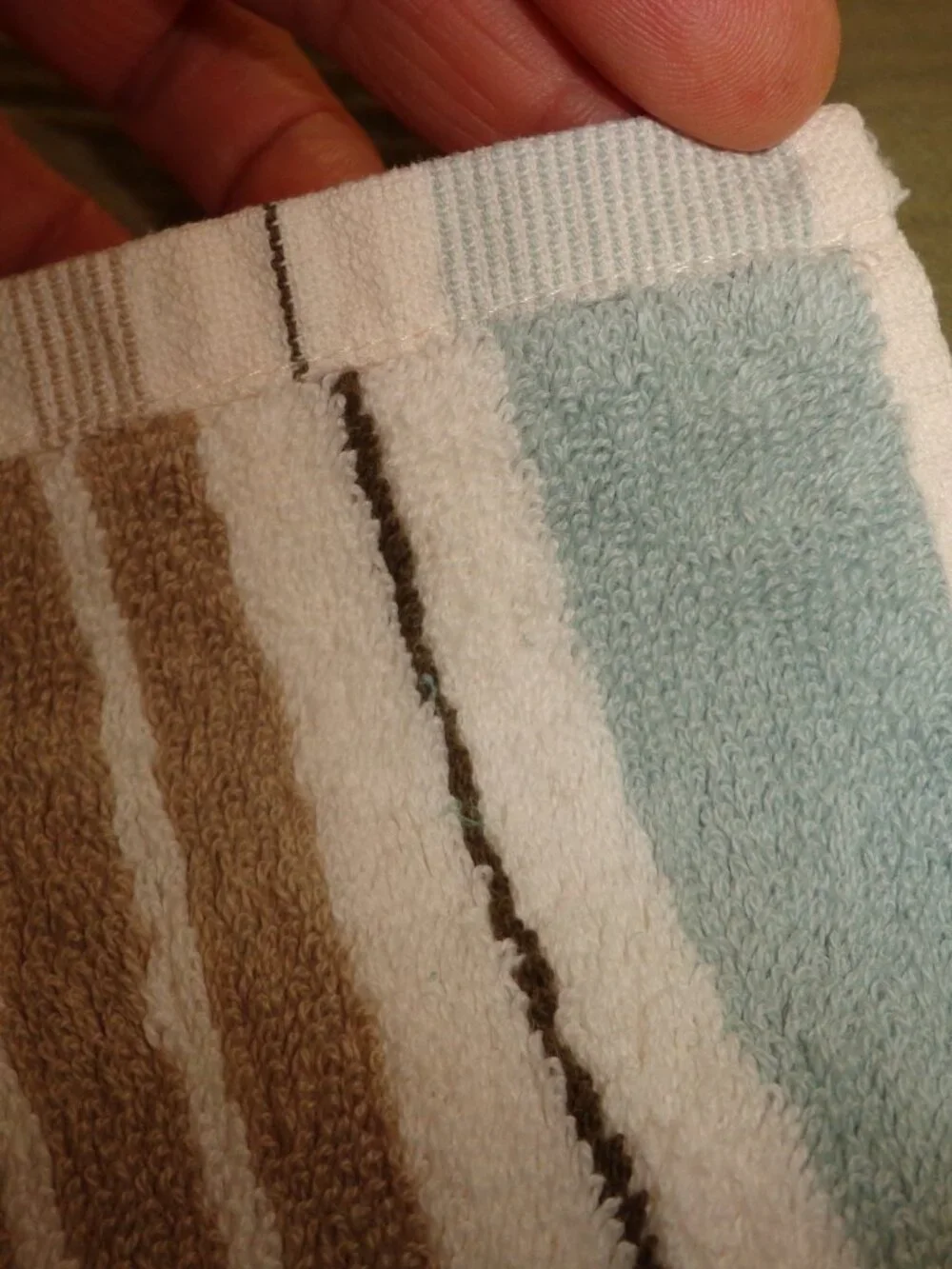 2 Sets of Pottery Barn Bath Towels Striped Used Coastal Colors